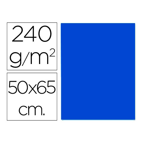 CARTULINA LIDERPAPEL 50X65 CM 240 G/M2 AZUL ZAFIRO