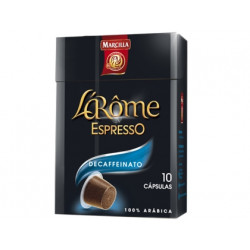 CAFE L'OR ESPRESSO DECAFFEINATO FUERZA 6 CAJA DE 10 UNIDADES COMPATIBLE CON NESPRESSO