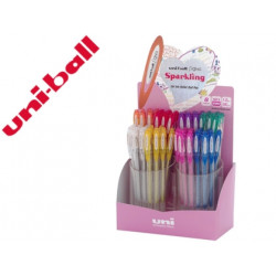 BOLIGRAFO UNI BALL UM-120 SIGNO 0,7 MM TINTA GEL CON PURPURINA