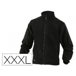 CHAQUETA DELTAPLUS POLAR CON CREMALLERA 2 BOLSILLOS COLOR NEGRO TALLA 3XL