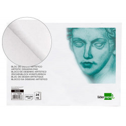 BLOC DIBUJO LIDERPAPEL ARTISTICO ENCOLADO 210X297 MM 30 HOJAS 120G/M2 SIN RECUADRO