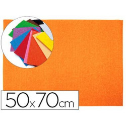 GOMA EVA LIDERPAPEL 50X70CM 60G/M2 ESPESOR 2MM TEXTURA TOALLA NARANJA