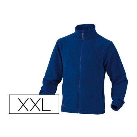 CHAQUETA DELTAPLUS POLAR CON CREMALLERA 2 BOLSILLOS COLOR AZUL TALLA XXL