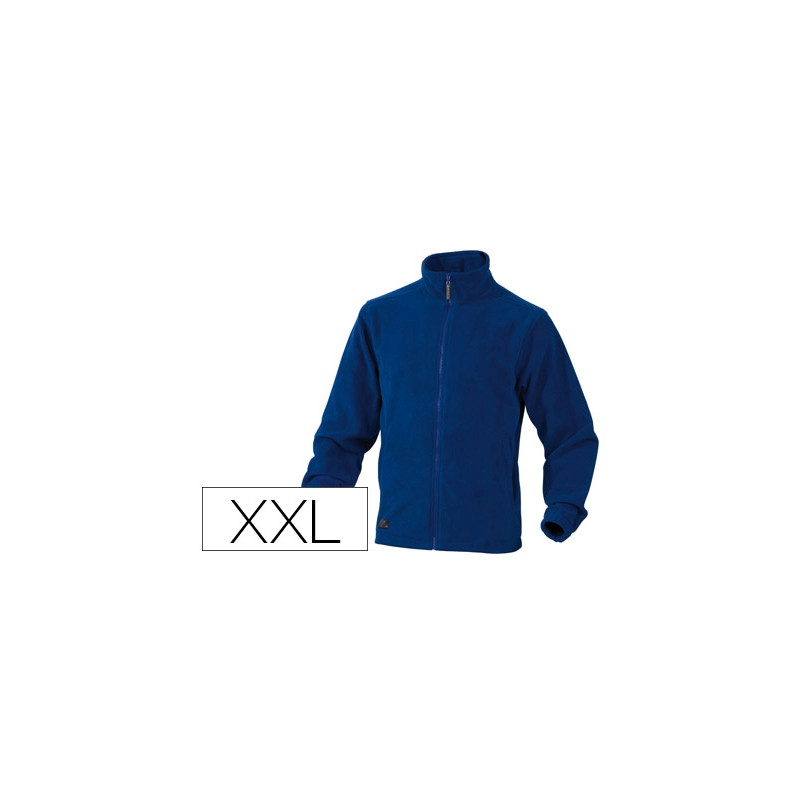 CHAQUETA DELTAPLUS POLAR CON CREMALLERA 2 BOLSILLOS COLOR AZUL TALLA XXL