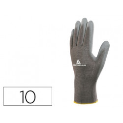 GUANTES DELTAPLUS POLIESTER ANTIDESLIZANTE LAVABLE ESPECIAL PARA MANIPULACION Y MANUTENCION GRIS TAL