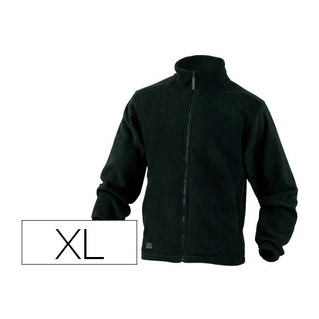 CHAQUETA DELTAPLUS POLAR CON CREMALLERA 2 BOLSILLOS COLOR NEGRO TALLA XL