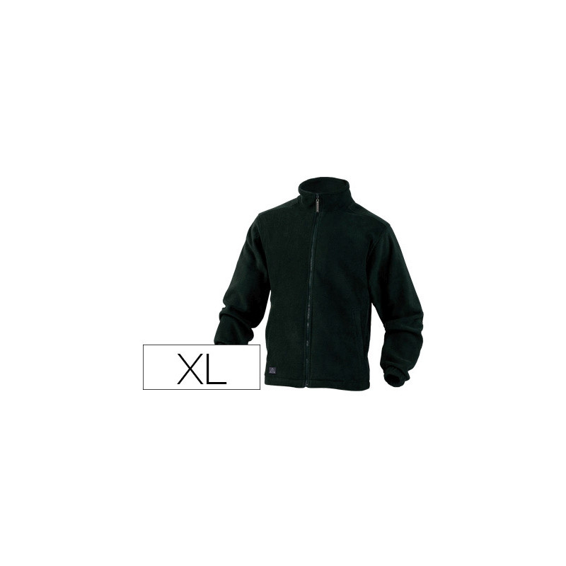 CHAQUETA DELTAPLUS POLAR CON CREMALLERA 2 BOLSILLOS COLOR NEGRO TALLA XL