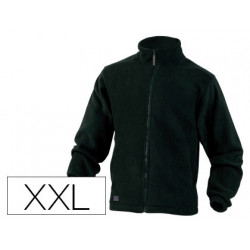 CHAQUETA DELTAPLUS POLAR CON CREMALLERA 2 BOLSILLOS COLOR NEGRO TALLA XXL