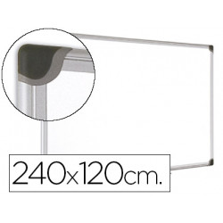 PIZARRA BLANCA BI-OFFICE MAGNETICA MAYA W CERAMICA VITRIFICADA MARCO DE ALUMINIO 240 X 120 CM CON BA