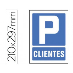 PICTOGRAMA SYSSA SEÑAL DE PARKING CLIENTES EN PVC 210X297 MM