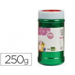 PURPURINA LIDERPAPEL FANTASIA COLOR VERDE METALIZADO BOTE DE 250 GR