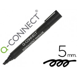 ROTULADOR Q-CONNECT MARCADOR PERMANENTE NEGRO PUNTA BISELADA 5 MM