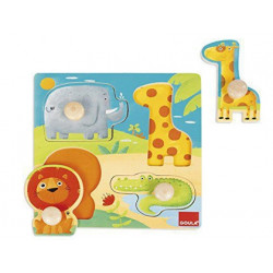 PUZZLE GOULA ANIMALES SELVA 4 PIEZAS