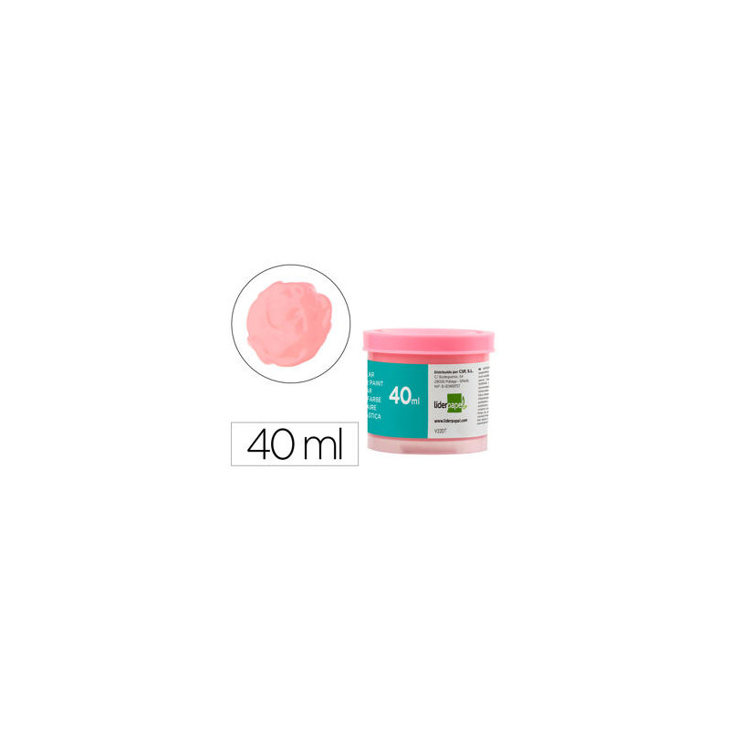 TEMPERA LIDERPAPEL ESCOLAR 40 ML ROSA