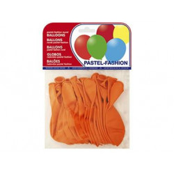 GLOBO 100% LATEX BIODEGRADABLE PASTEL NARANJA BOLSA DE 20 UNIDADES