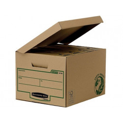 CAJON FELLOWES CARTON RECICLADO PARA ALMACENAMIENTO DE ARCHIVADORES CAPACIDAD 4 CAJAS DE ARCHIVO 80 