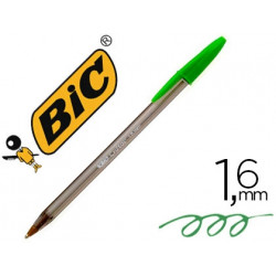 BOLIGRAFO BIC CRISTAL FUN VERDE LIMA PUNTA 1,6 MM