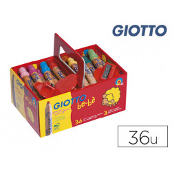 LAPICES DE COLORES GIOTTO BEBE SUPER SCHOOLPACK DE 36 UNIDADES + 3 SACAPUNTAS