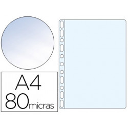 FUNDA MULTITALADRO ESSELTE DIN A4 POLIPROPILENO 80 MC 11 TALADROS CRISTAL 