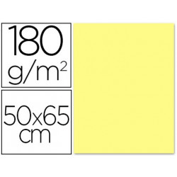 CARTULINA LIDERPAPEL 50X65 CM 180 GR AMARILLO MEDIO UNIDAD