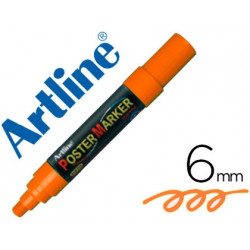 ROTULADOR ARTLINE POSTER MARKER EPP-6-NAR FLU PUNTA REDONDA 6 MM COLOR NARANJA FLUOR