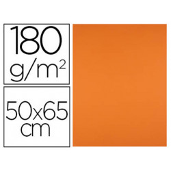 CARTULINA LIDERPAPEL 50X65 CM 180G/M2 NARANJA PAQUETE DE 25 HOJAS