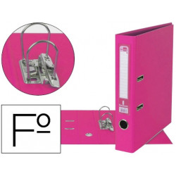 ARCHIVADOR DE PALANCA LIDERPAPEL FOLIO DOCUMENTA FORRADO PVC CON RADO LOMO 52 MM ROSA COMPRESOR META