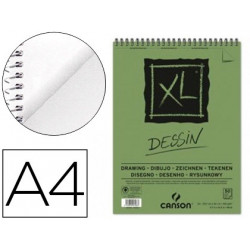 BLOC DIBUJO CANSON XL DESSIN DIN A4 LISO MICROPERFORADO ESPIRAL 21X29,7 CM 50 HOJAS 160 GR/M2