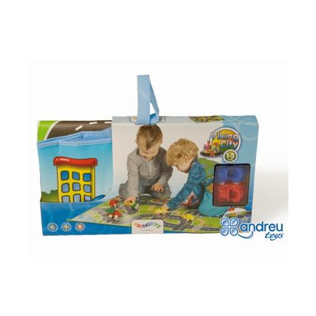 JUEGO VIKINGTOYS CIRCUITO + 2 VEHICULOS 90X70 CM