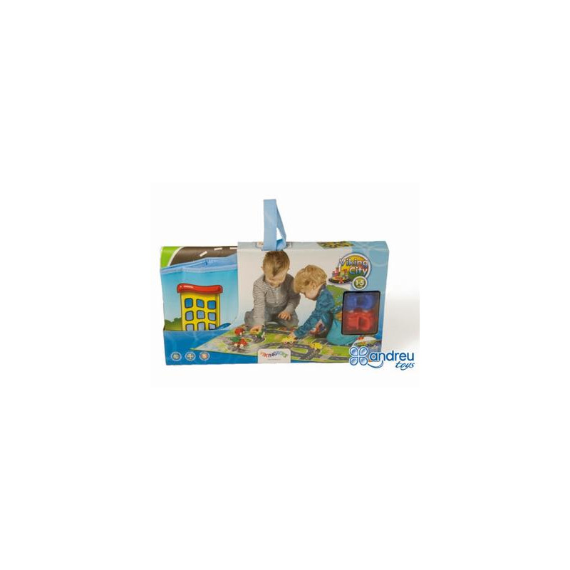 JUEGO VIKINGTOYS CIRCUITO + 2 VEHICULOS 90X70 CM