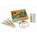 JUEGO ANDREUTOYS FORMAS PARA ENSARTAR + 10 CORDONES + 10 PLANTILLAS CAJA DE 150 UNIDADES SURTIDAS