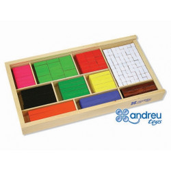 JUEGO ANDREUTOYS BARRAS DE FRACCIONES 308 PIEZAS 32,5X17,5X4 CM