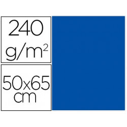 CARTULINA LIDERPAPEL 50X65 CM 240G/M2 AZUL PAQUETE DE 25 HOJAS