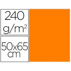 CARTULINA LIDERPAPEL 50X65 CM 240G/M2 NARANJA PAQUETE DE 25 HOJAS