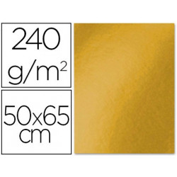 CARTULINA LIDERPAPEL 50X65 CM 240G/M2 ORO VIEJO PAQUETE DE 25 HOJAS