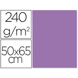 CARTULINA LIDERPAPEL 50X65 CM 240G/M2 PURPURA PAQUETE DE 25 HOJAS