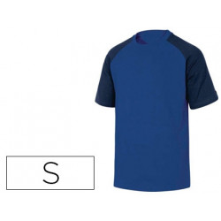 CAMISETA DE ALGODON DELTAPLUS COLOR AZUL/NEGRO TALLA S