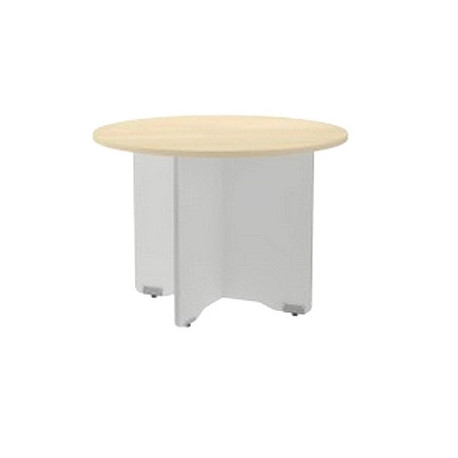 MESA DE REUNION ROCADA MEETING 3006AB04 ESTRUCTURA MADERA GRIS ALUMINIO EN ASPAS TABLERO MADERA BLAN