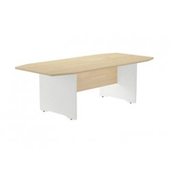 MESA DE REUNION ROCADA MEETING 3003AW01 ESTRUCTURA MADERA BLANCO TABLERO MADERA HAYA 220X100X72 CM