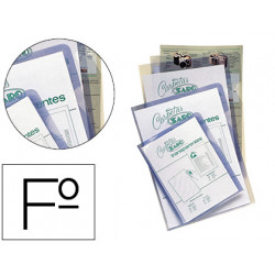 CARPETA DOSSIER UÑERO SARO PVC FOLIO 280 MC TRANSPARENTE