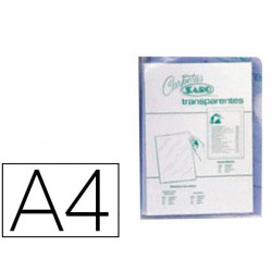 CARPETA DOSSIER UÑERO SARO PVC DIN A4 280 MC TRANSPARENTE