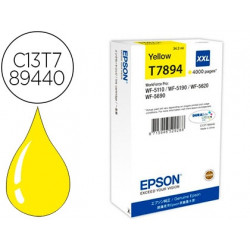 INK-JET EPSON T7894XXL WF-5110 / 5190 / 5620 / 5690 AMARILLO ALTA CAPACIDAD