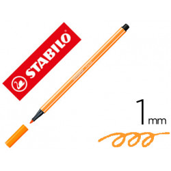 ROTULADOR STABILO ACUARELABLE PEN 68 NARANJA NEON 1 MM