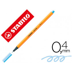 ROTULADOR STABILO PUNTA DE FIBRA POINT 88 AZUL CLARO PUNTA FINA 0,4MM