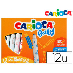 ROTULADOR CARIOCA BABY 2 AÑOS CAJA 12 COLORES SURTIDOS