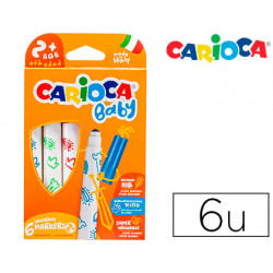 ROTULADOR CARIOCA BABY 2 AÑOS CAJA 6 COLORES SURTIDOS