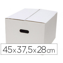 CAJA PARA EMBALAR Q-CONNECT AMERICANA ULTRARRESISTENTE CONASAS CARTON CANAL DOBLE 7 MM COLOR BLANCO 