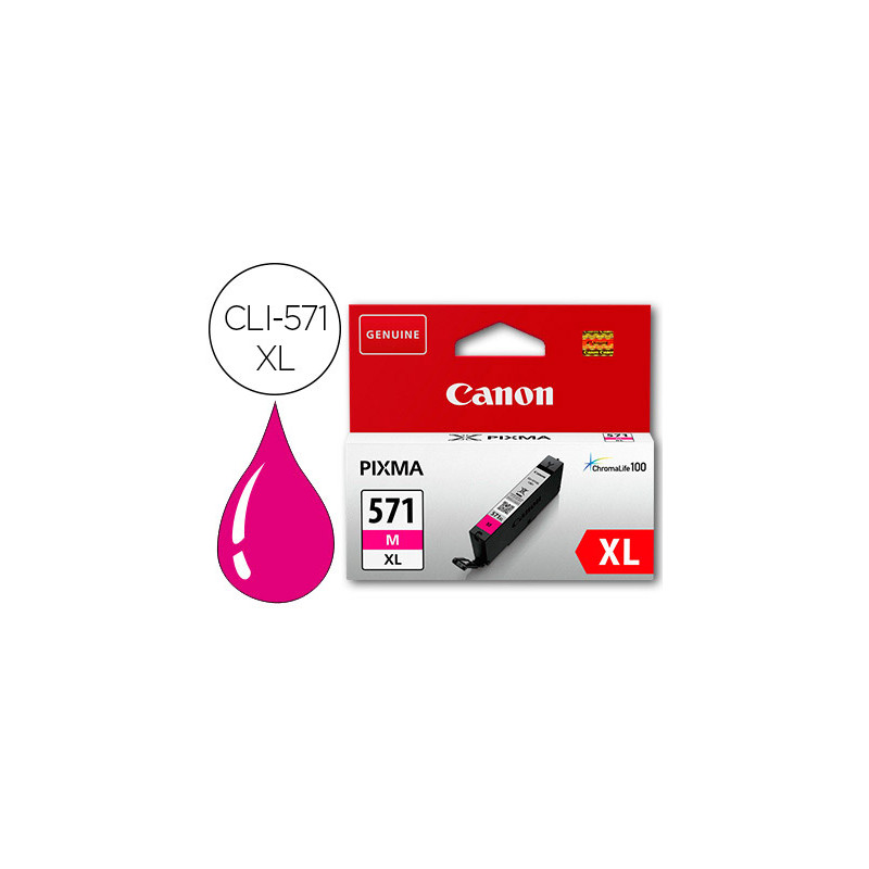 INK-JET CANON CLI-571XL PIXMA MG6852 / TS6050 / TS8050 MAGENTA 500 PAG