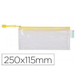 BOLSA MULTIUSOS TARIFOLD PVC 250X115 MM APERTURA SUPERIOR CON CREMALLERA PORTABOLIGRAFO Y CORREA COL