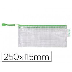 BOLSA MULTIUSOS TARIFOLD PVC 250X115 MM APERTURA SUPERIOR CON CREMALLERA PORTABOLIGRAFO Y CORREA COL